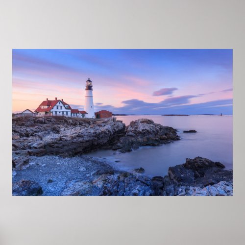 Lighthouses  Cape Elizabeth Maine Poster