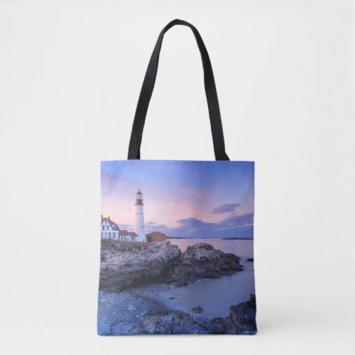Lighthouses  Cape Elizabeth Maine Tote Bag