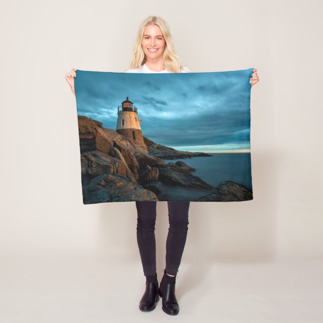 Lighthouses | Castle Hill Lighthouse Fleece Blanket (In Situ)