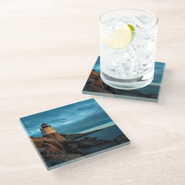 Lighthouses | Castle Hill Lighthouse Glass Coaster (Angled)