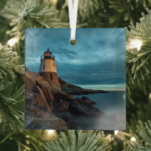 Lighthouses  Castle Hill Lighthouse Glass Ornament