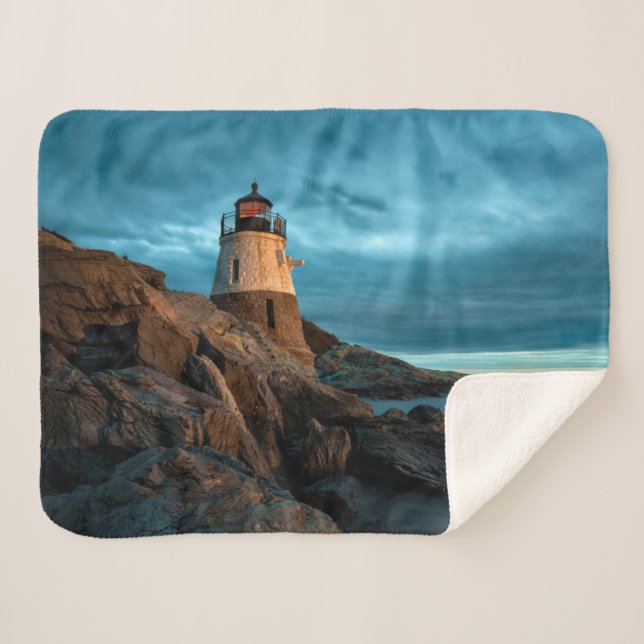 Lighthouses | Castle Hill Lighthouse Sherpa Blanket (Front (Horizontal))