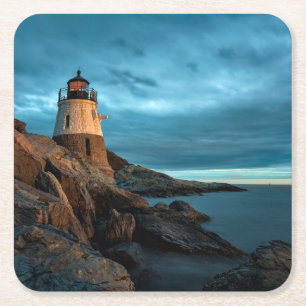 Lighthouses Castle Hill Lighthouse Square Paper Coaster