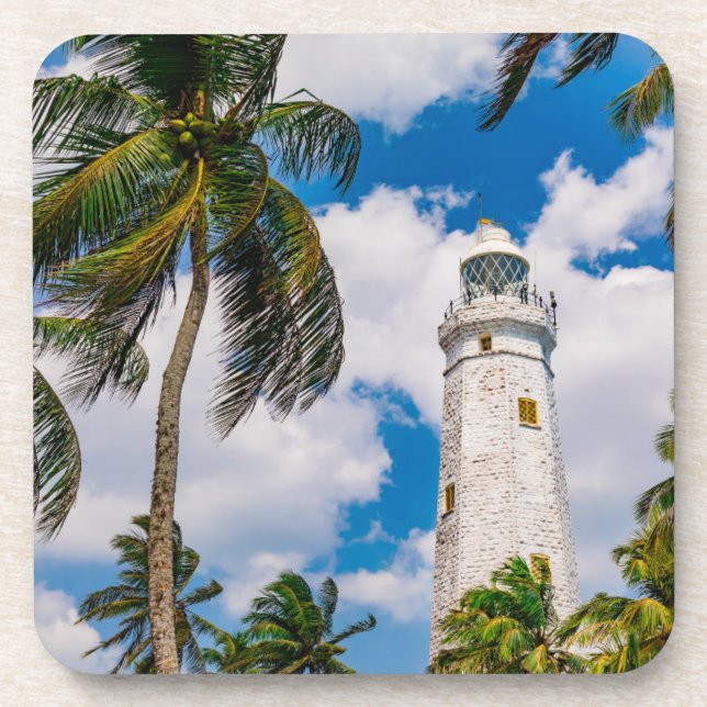Lighthouses | Dewundara Matara Sri Lanka Beverage Coaster (Front)