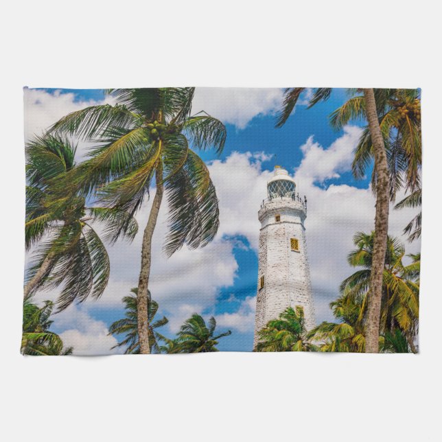 Lighthouses | Dewundara Matara Sri Lanka Kitchen Towel (Horizontal)
