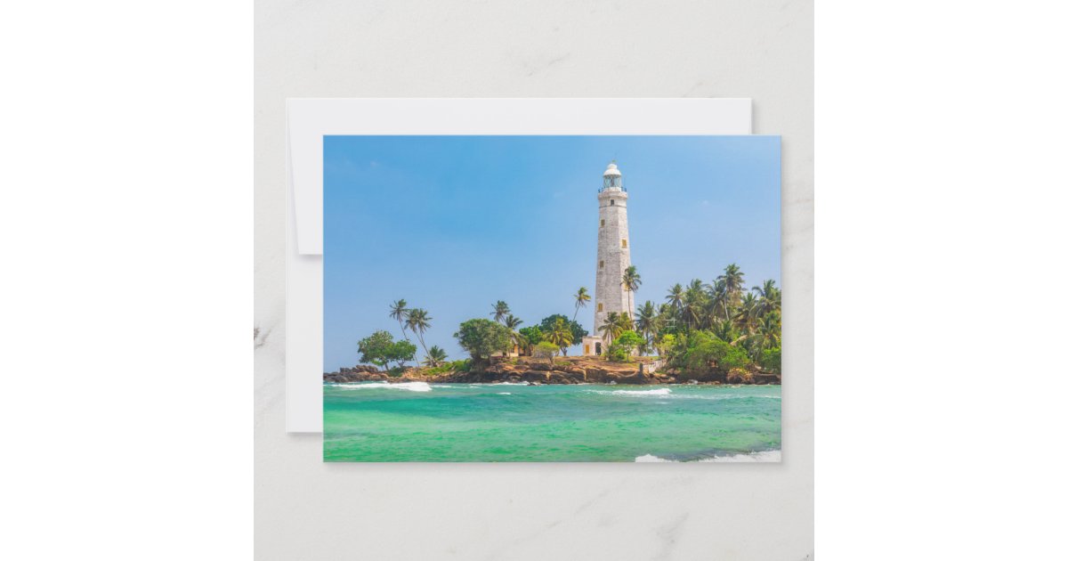 Lighthouses | Dewundara Sri Lanka Thank You Card | Zazzle