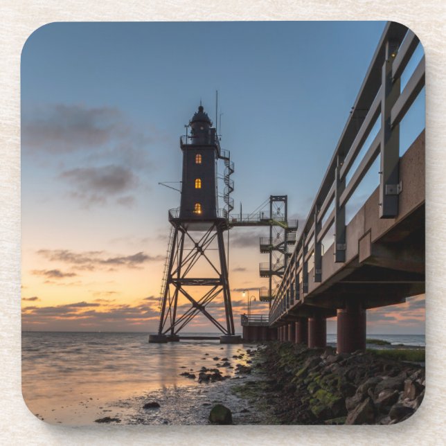 Lighthouses | Eversand-Oberfeue Germany Beverage Coaster (Front)