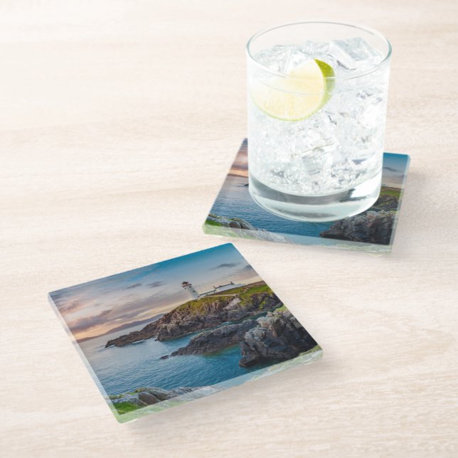 Lighthouses | Fanad Head Lighthouse Ireland Glass Coaster (Angled)