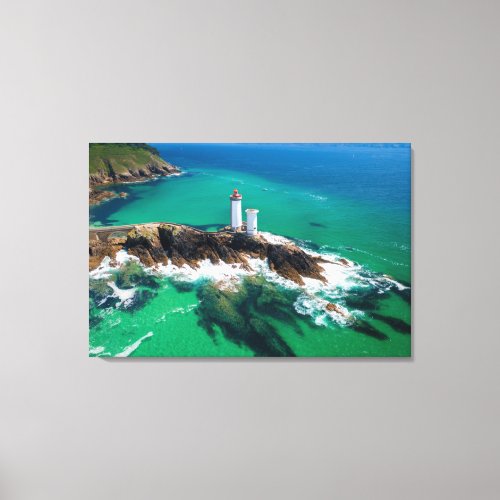 Lighthouses  Finistre Brest Bretagne Lighthouse Canvas Print