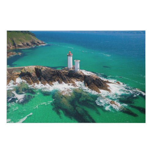 Lighthouses  Finistre Brest Bretagne Lighthouse Faux Canvas Print