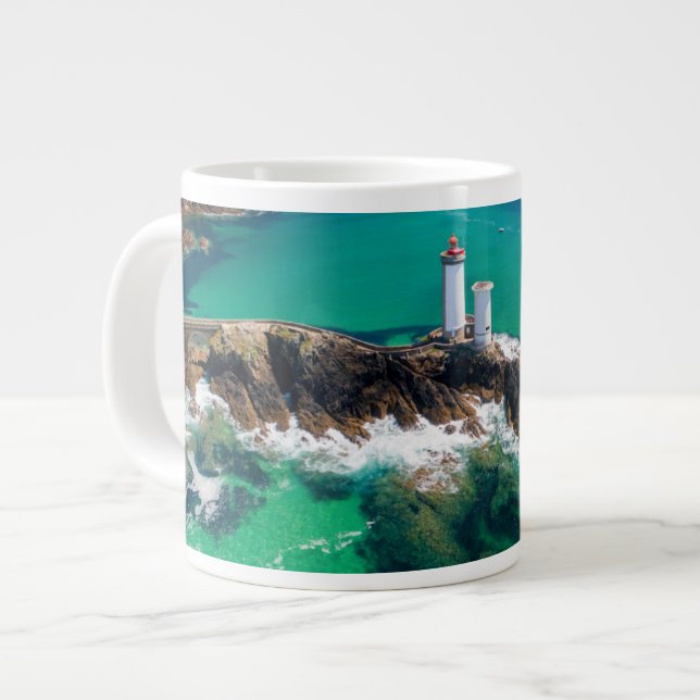 Lighthouses | Finistère Brest Bretagne Lighthouse Giant Coffee Mug (Front Left)