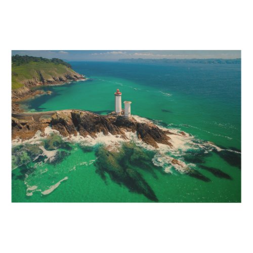 Lighthouses  Finistre Brest Bretagne Lighthouse Wood Wall Art