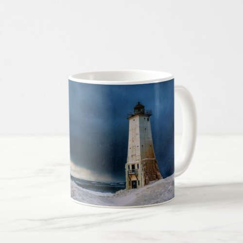 Lighthouses  Frankfort Lighthouse Lake Michigan Coffee Mug