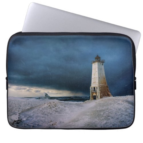 Lighthouses  Frankfort Lighthouse Lake Michigan Laptop Sleeve