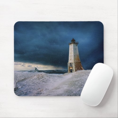 Lighthouses  Frankfort Lighthouse Lake Michigan Mouse Pad