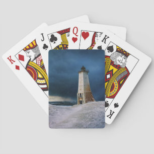 Lighthouses Frankfort Lighthouse Lake Michigan Poker Cards