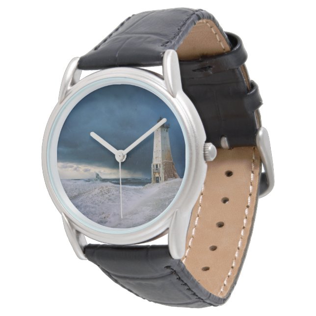 Lighthouses | Frankfort Lighthouse Lake Michigan Watch (Angled)
