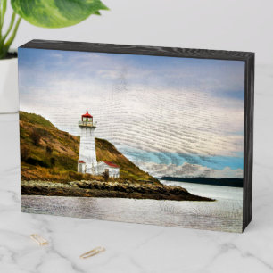 Lighthouses Georges Island Lighthouse Wooden Box Sign