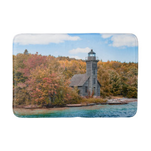 Lighthouses   Grand Island East Channel Light Bath Mat