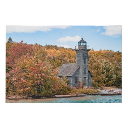 Lighthouses  Grand Island East Channel Light Faux Canvas Print