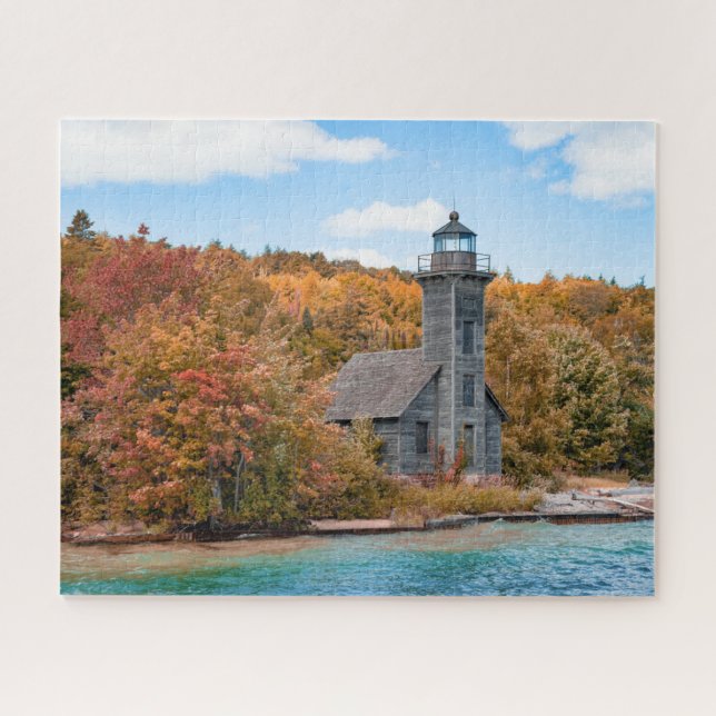 Lighthouses | Grand Island East Channel Light Jigsaw Puzzle (Horizontal)