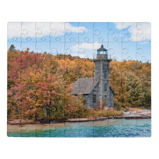 Lighthouses | Grand Island East Channel Light Jigsaw Puzzle (Puzzle Horizontal)