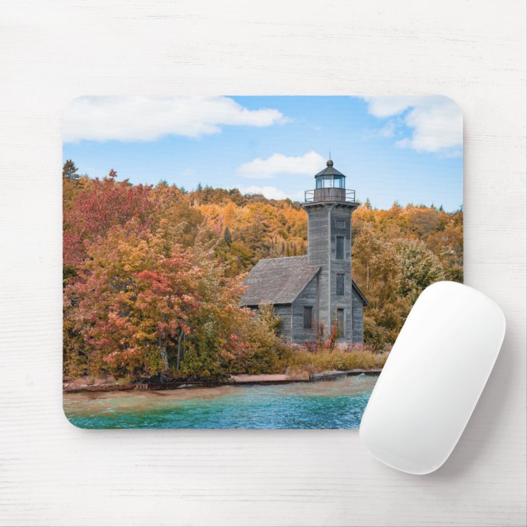 Lighthouses | Grand Island East Channel Light Mouse Pad