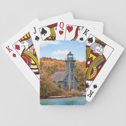 Lighthouses  Grand Island East Channel Light Poker Cards
