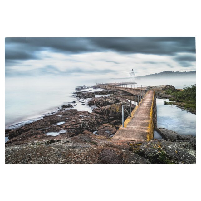 Lighthouses | Grand Marais Lighthouse Minnesota Metal Print (Front)