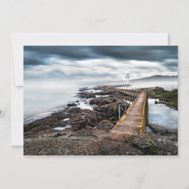 Lighthouses | Grand Marais Lighthouse Minnesota Thank You Card (Front)