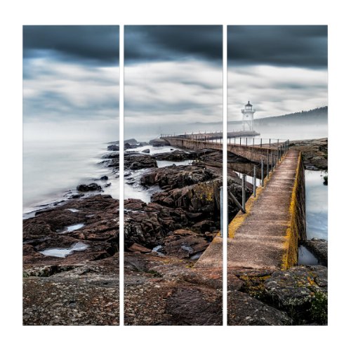 Lighthouses  Grand Marais Lighthouse Minnesota Triptych