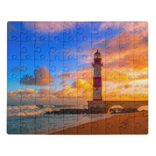 Lighthouses Itapuã Brazil Lighthouse Jigsaw Puzzle