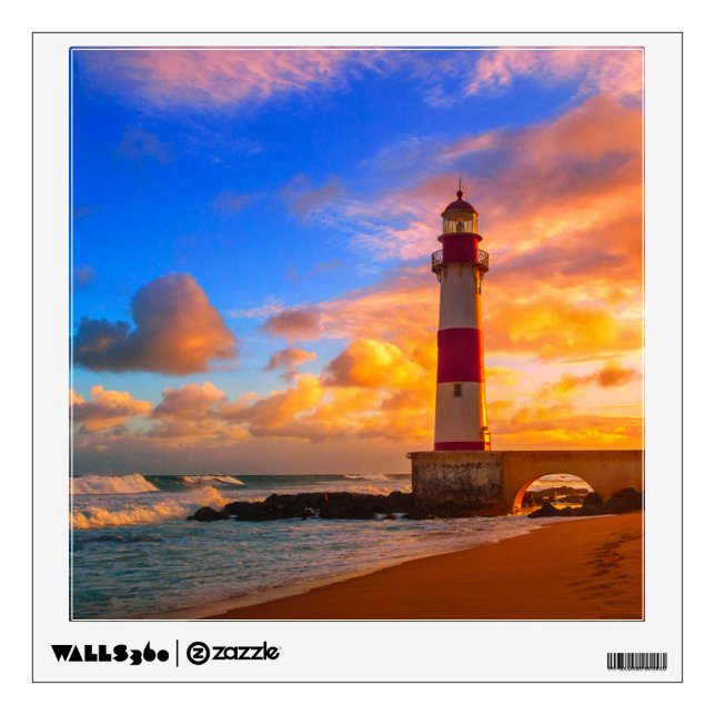 Lighthouses | Itapuã Brazil Lighthouse Wall Decal (Front)