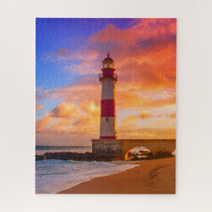 Lighthouses   Itapuã Lighthouse Bahia Brazil Jigsaw Puzzle