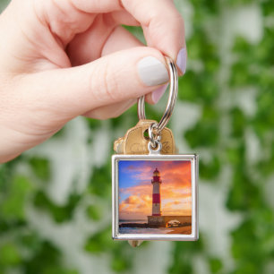 Lighthouses Itapuã Lighthouse Bahia Brazil Keychain