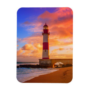 Lighthouses Itapuã Lighthouse Bahia Brazil Magnet