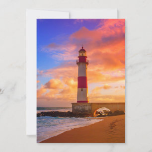 Lighthouses Itapuã Lighthouse Bahia Brazil Thank You Card