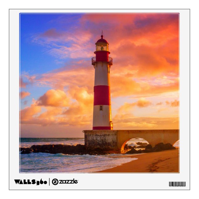 Lighthouses | Itapuã Lighthouse Bahia Brazil Wall Decal (Front)