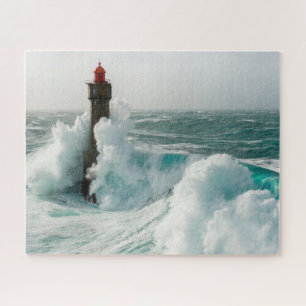 Lighthouses Jument Lighthouse Ouessant France Jigsaw Puzzle