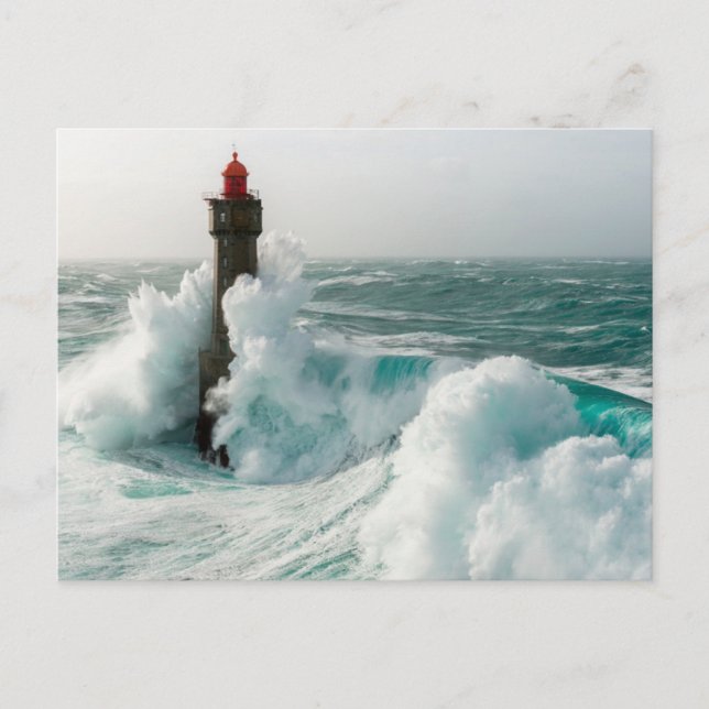 Lighthouses | Jument Lighthouse Ouessant France Postcard (Front)