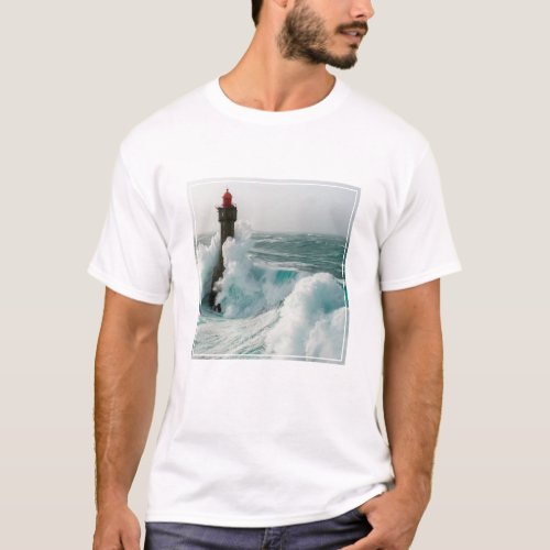 Lighthouses  Jument Lighthouse Ouessant France T_Shirt