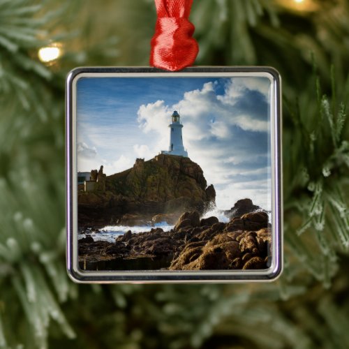 Lighthouses  La Corbire Channel Islands Metal Ornament