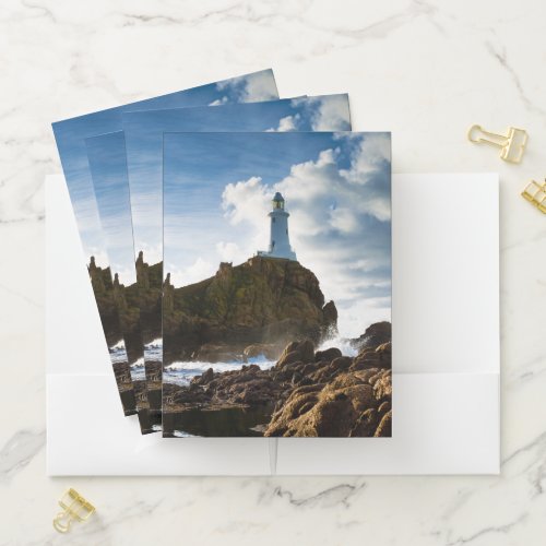 Lighthouses  La Corbire Channel Islands Pocket Folder