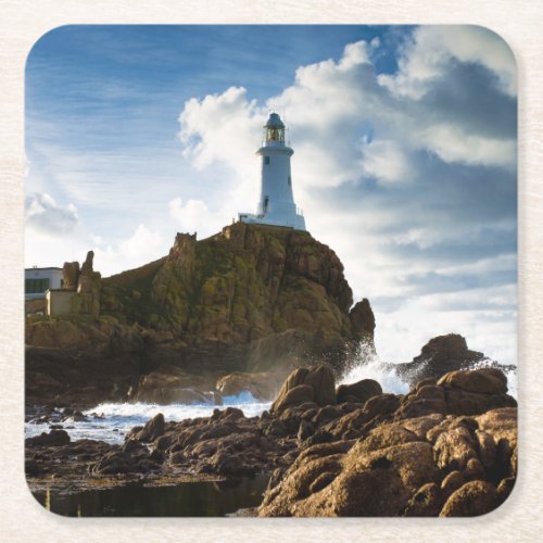 Lighthouses  La Corbire Channel Islands Square Paper Coaster
