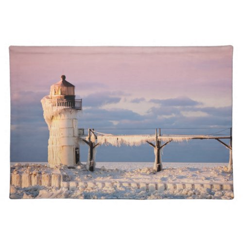 Lighthouses  Lake Michigan Lighthouse Cloth Placemat