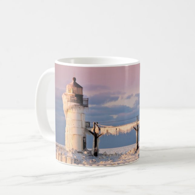 Lighthouses | Lake Michigan Lighthouse Coffee Mug (Front Left)