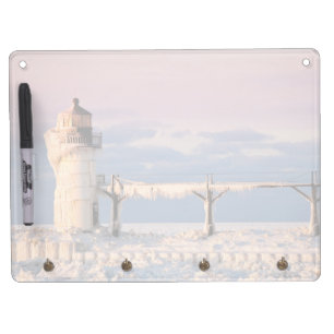 Lighthouses Lake Michigan Lighthouse Dry Erase Board With Keychain Holder