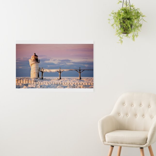 Lighthouses | Lake Michigan Lighthouse Foam Board (In Situ (Wall))