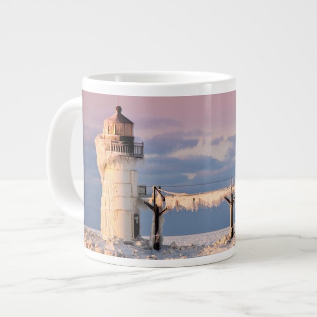 Lighthouses | Lake Michigan Lighthouse Giant Coffee Mug (Front Left)