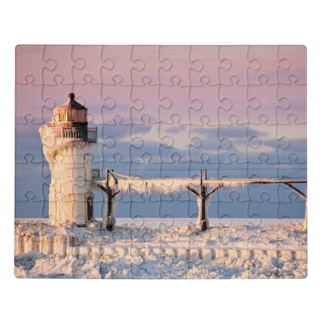 Lighthouses | Lake Michigan Lighthouse Jigsaw Puzzle (Puzzle Horizontal)
